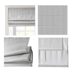 Basketweave Room Darkening Cordless Roman Shade