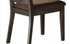 Jameson Brown Fabric & Espresso Finish Side Chair (Set of 2)