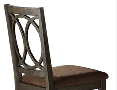 Jameson Brown Fabric & Espresso Finish Side Chair (Set of 2)