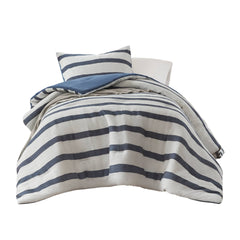 2-Piece Twin/Twin XL Yarn-dyed striped comforter