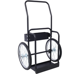 Large Dual Oxygen Tank Cart Dolly Double Cylinder Cart, 20" pneumatic Wheels Includes two fastening belts ,black