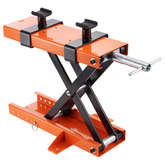 Motorcycle Lift, 500 kg Motorcycle Center Scissor Lift Jack with Saddle & Safety Pin, Steel Motorcycle Jack Hoist Stand for Street Bikes, Cruiser Bikes, Touring Motorcycles