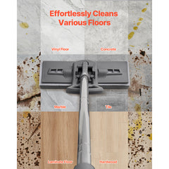Sponge Mop Replacement, 2-Piece, High Density Wider PU Sponge Mop Head Replacement with Hook & Loop, High Absorbency Head Replacement for DS1362 Sponge Mop, Fit for Various Floors