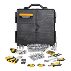 207-Piece Mechanics Tool Set 1/4" 3/8" 1/2" Drive Sockets SAE and Metric