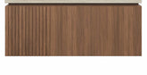 36" MURI Brown Oak Woodgrain Plywood Cabinet with Double Doors and One Drawer, NO Basin and Top, NO Faucet and Sink Cover