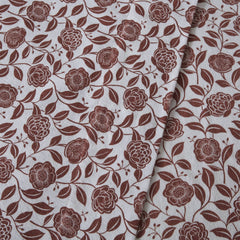 4 PCS Full Sheet Set Rust Floral