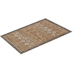 Large Area Rug 7.5x9.5 ft Anti-Skid Tear-Resistant Floor Mat Vintage Brown Green