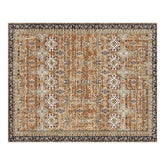 Large Area Rug 7.5x9.5 ft Anti-Skid Tear-Resistant Floor Mat Vintage Brown Green