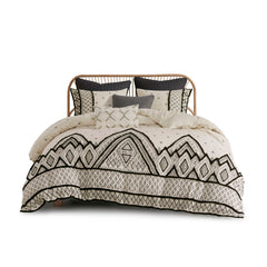 Full/Queen 3 Piece Flax and Cotton Blended Duvet Cover Set
