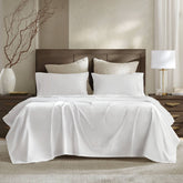 4 Pieces Queen Sateen Sheet Set,White