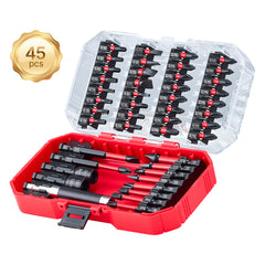 Screwdriver Bit Set 45-Piece Magnetic Bits Blackened Finish with Storage Case