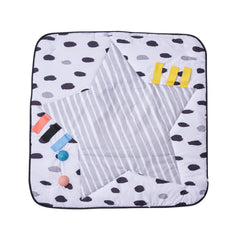 Baby Play Gym Mat Tummy Time Activity Mat with 6 Sensory Toys 34.4" x 34.4"