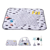 Baby Play Gym Mat Tummy Time Activity Mat with 6 Sensory Toys 34.4" x 34.4"