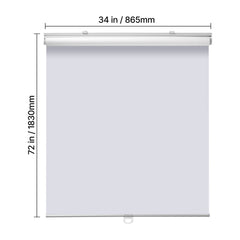 Cordless Roller Shades, 34 x 72 in, Pull Down Blackout Blinds for Windows Room Darkening, Thermal Insulated, Easy to Install, Blackout Roller Shades for Bedroom, Bathroom, Home, Office, White