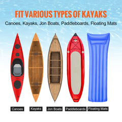 Heavy Duty Kayak Cart, 450lbs Load Capacity, Detachable Canoe Trolley Cart with 12'' Solid Tires, Adjustable Width & Nonslip Support Foot, for Kayaks Canoes Paddleboards Float Mats Jon Boats