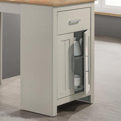 Alfonso 47" Light Gray Small Space Counter Height Dining Table with Cabinet and Drawer Storage