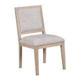 Kizie Dining Side Chair Set of 2, Rustic Panel Design Tawny Brown Wood