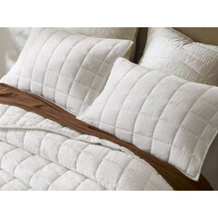 3-Piece King/Cal King Linen Garment Washed Quilt Set,White