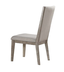 Rocky Fabric & Gray Oak Finish Side Chair (Set of 2)