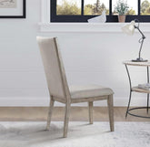 Rocky Fabric & Gray Oak Finish Side Chair (Set of 2)