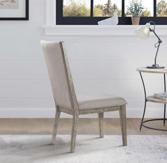 Rocky Fabric & Gray Oak Finish Side Chair (Set of 2)