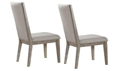 Rocky Fabric & Gray Oak Finish Side Chair (Set of 2)