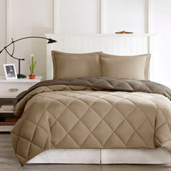 Twin/Twin XL 3M Scotchgard Diamond Quilting Reversible Down Alternative Comforter Set