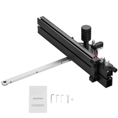 Precision Miter Gauge, Standard Slot 3/4'' x 3/8'', Aluminum Alloy Table Saw Miter Gauge with 18 in Grating 15 Angle Stops Adjustable Spring Loaded Plunger and Removable Disc, for Woodworking