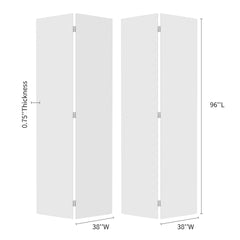 18Double Modern flat panel 76 in. x 96 in. Solid Core White Finished Vinyl bi-fold door With Hardware kit
