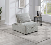Contemporary Sleeper Sofa Chair Pillow Plush Tufted Seat 1pc Convertible Sofa Ash Color Wide-Welt Corduroy