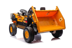 12V 2 Seater Ride on Dump Truck, 2WD 6-Wheel Ride on Toys for Big Kids with Remote Control, Toy Shovel, LED Lights & Music, Suspension Spring - Ages 3+