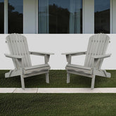 Wood Lounge Patio Chair for Garden Outdoor Wooden Folding Embossed Adirondack Chair Set of 2 Solid Cedar Wood Lounge Patio Chair with Wood Grain