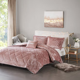 Twin/Twin XL Velvet Comforter Set with Throw Pillow