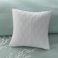 Oversized Cotton Jacquard Comforter Set Aqua King