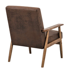 25.38'' Wide Classic Mid-Century Modern Arm Chair, Brown