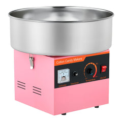 Commercial Cotton Candy Machine Electric Sugar Floss Maker Stainless Steel Pink