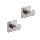 2 Pack Wall-Mounted Stainless Steel Bathroom Towel Hooks/Coat Hooks for Bathroom, Bedroom, Kitchen