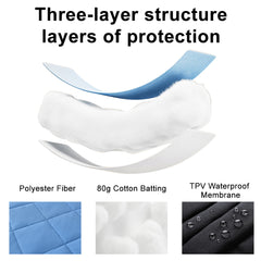 Diamond Grid Ultrasonic Waterproof Mattress Protector Gray Size K