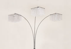 1pc Modern Design Classic Luxury Sleek Multi-head Floor Arc Lamp Crystal-like Accents Drape Living Room Curve Lamp