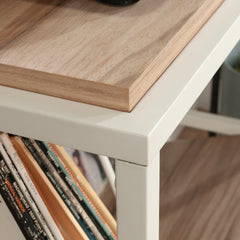 Accent Storage with Tilted Shelves, Acacia finish