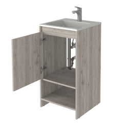 Chariot Free Standing Vanity Cabinet, One Open shelf