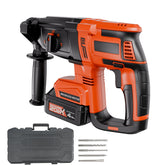 20V SDS-Plus Brushless Cordless Rotary Hammer Drill Kit 1.1 In 1200RPM 4Function