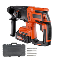 20V SDS-Plus Brushless Cordless Rotary Hammer Drill Kit 1.1 In 1200RPM 4Function
