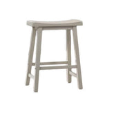 24 Inch Ergonomic Counter Height Stool, Set of 2, Curved Saddle Seat, Gray