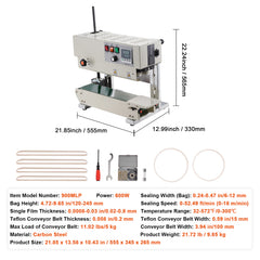 Continuous Bag Band Sealing Machine Vertical Band Sealer Carbon Steel