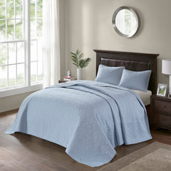 Reversible Quilt Set Blue Twin/Twin XL