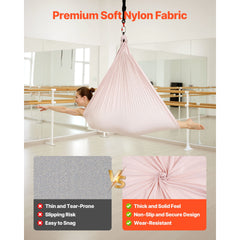 Aerial Yoga Hammock, 300 lbs Load Aerial Silk, Yoga Swing with Nylon Fabric, PE Zipper Bag for Parent-Child Interaction, Strengthen Muscles & Improve Practice, Hammock and Swing Combo