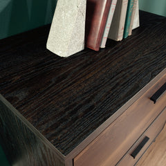 Lateral File with Modern Design, Dark Walnut finish