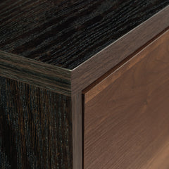 Lateral File with Modern Design, Dark Walnut finish