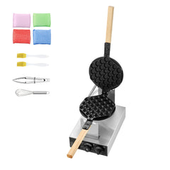 Commercial Bubble Waffle Maker Egg Pancake Baker Machine 1400W Non-Stick